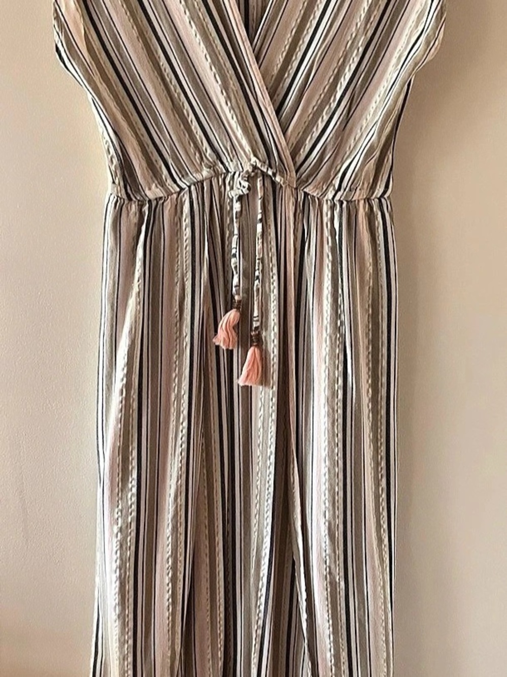 Blue Island Striped flowy dress